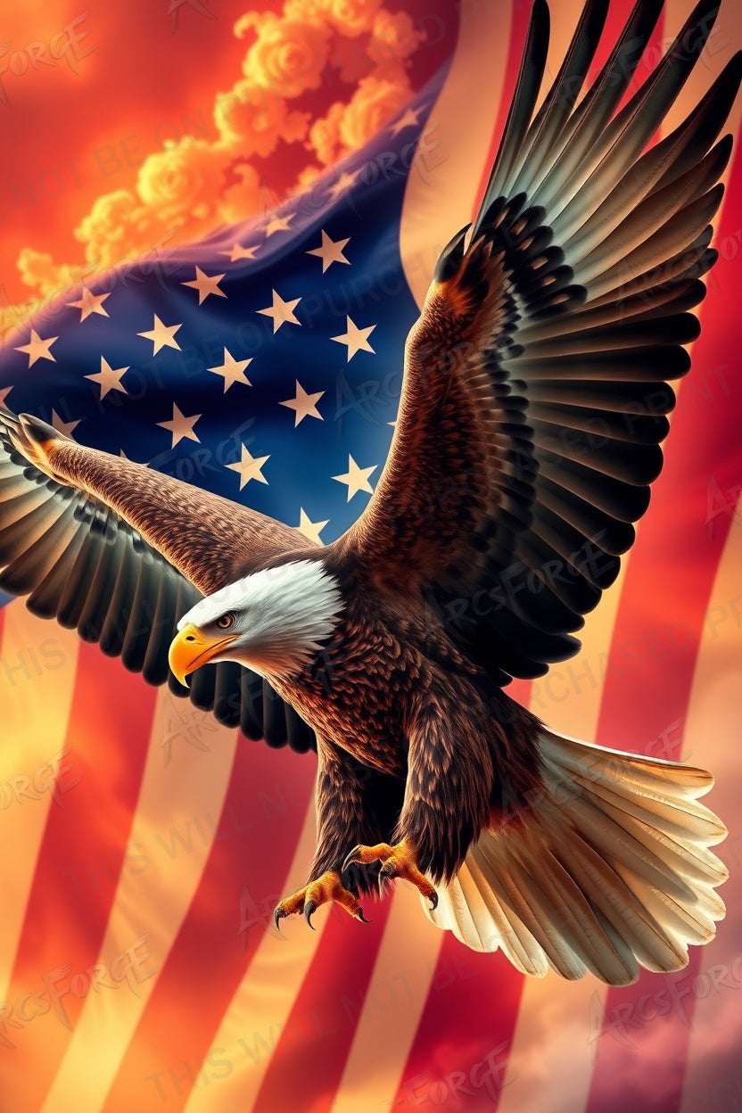 4th of July American Eagle Flag