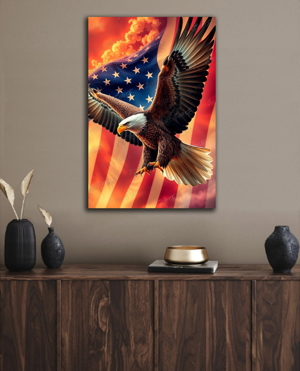 4th of July American Eagle Flag