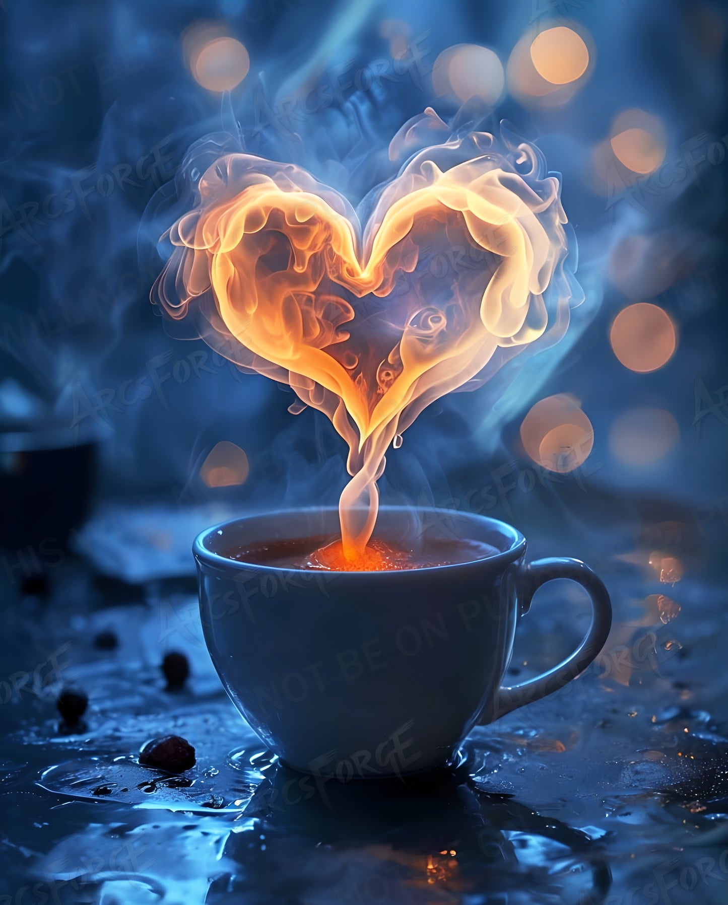 Good Morning Coffee Wall Art – Hearts 8x10 HD Metal Print Café Kitchen Gift