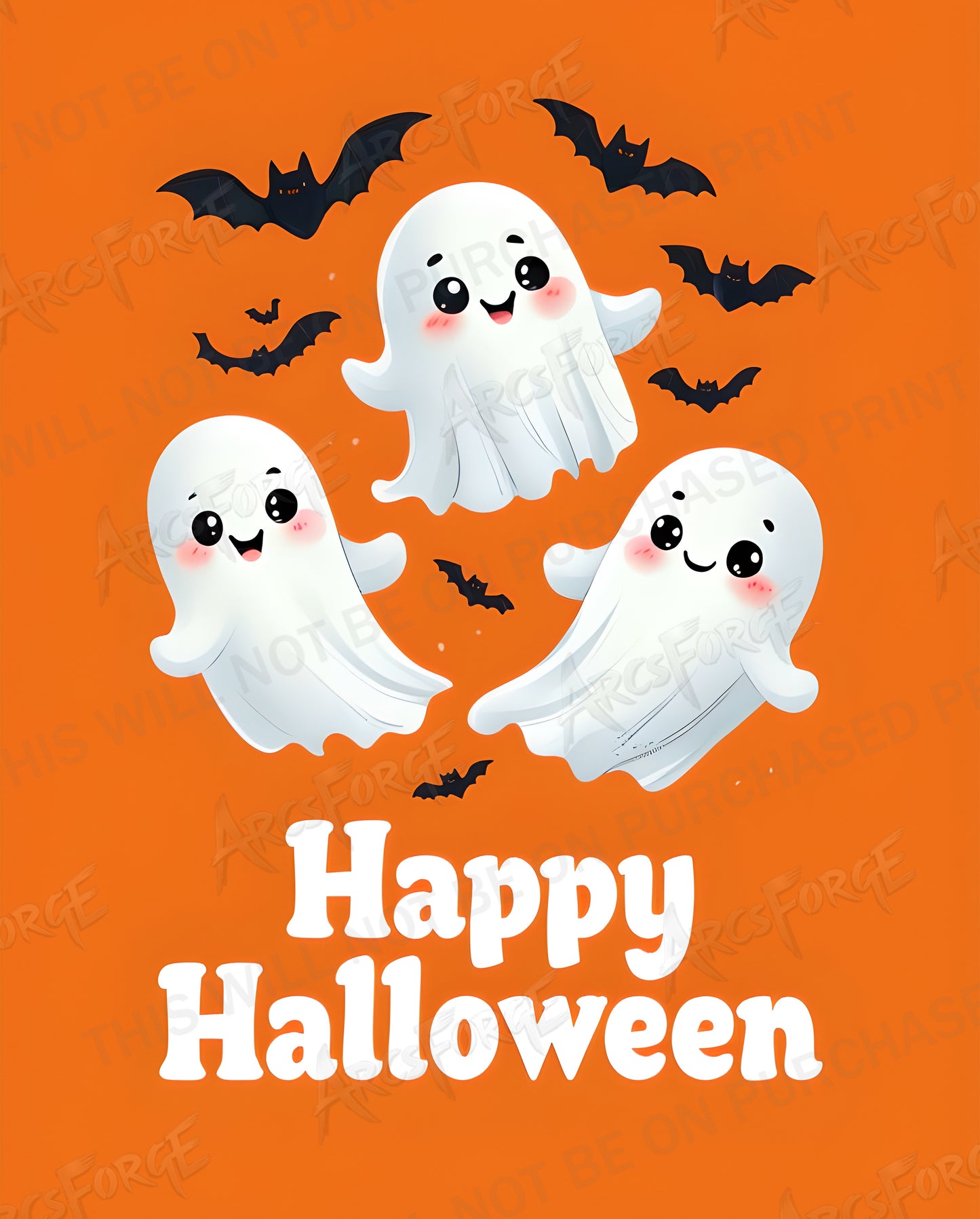 Happy Halloween Ghost Bat