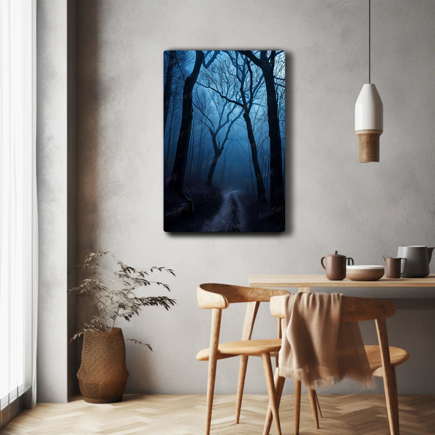 Mystical Dark Forest HD Metal Print Darkness Nature Landscape Wall Art 12x18