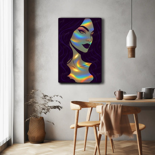 Young Woman Make Up Lips Vibrant Colors HD Metal Wall Art – Abstract Poster 12x18