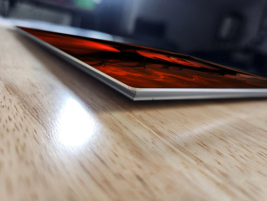 Gothic Girl Devil Cat in Flames HD Metal Wall Art – Dark Fantasy Poster 12x18