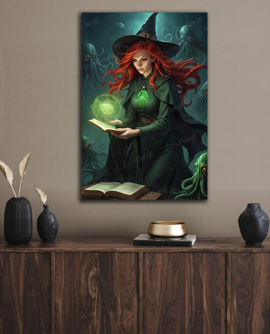 Summon the Unknown – Witch & Alien Ritual Metal Poster