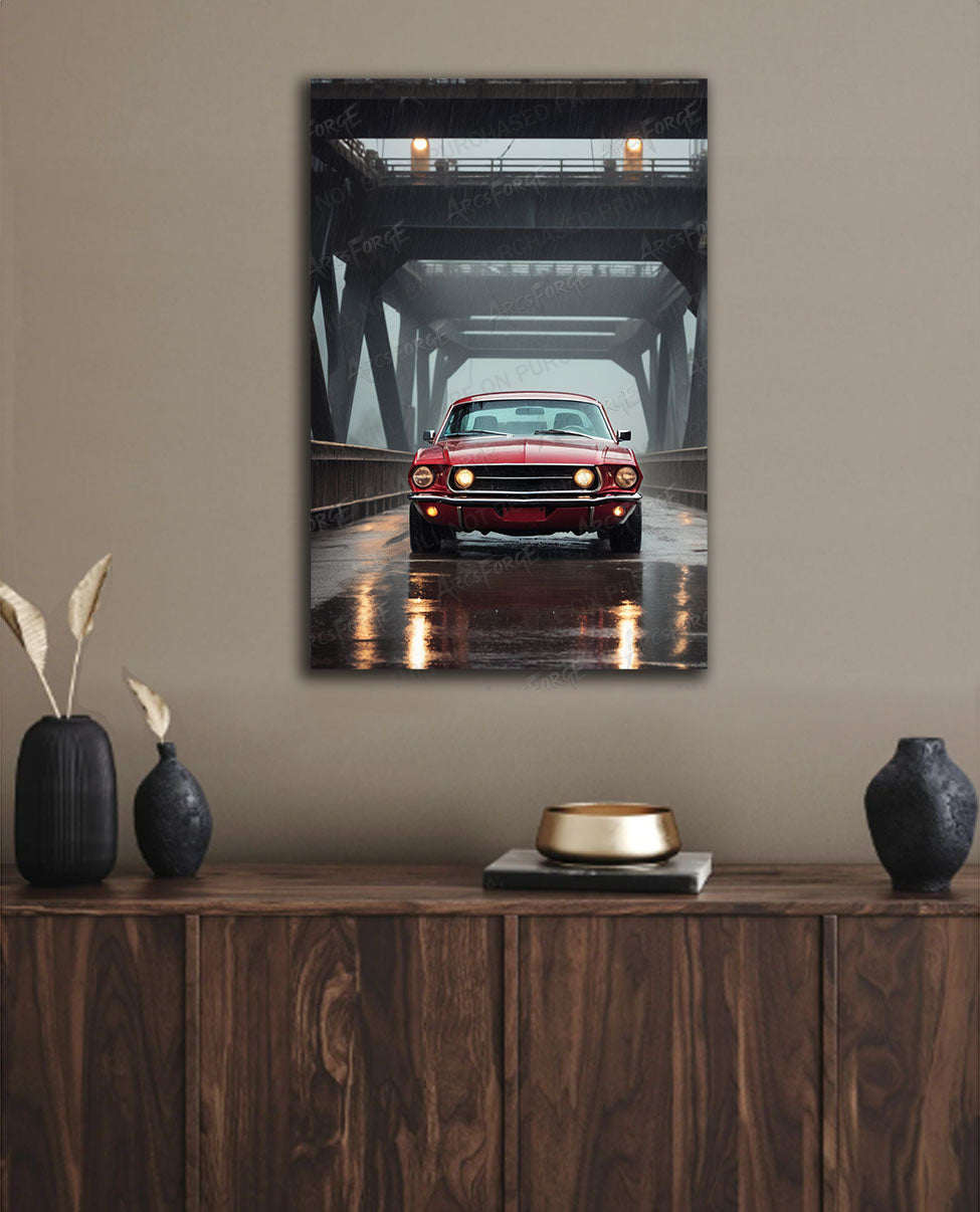 Mustang Car on Bridge