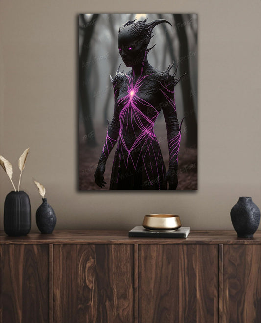 They’re Watching in the Woods – Spooky Alien Metal Print