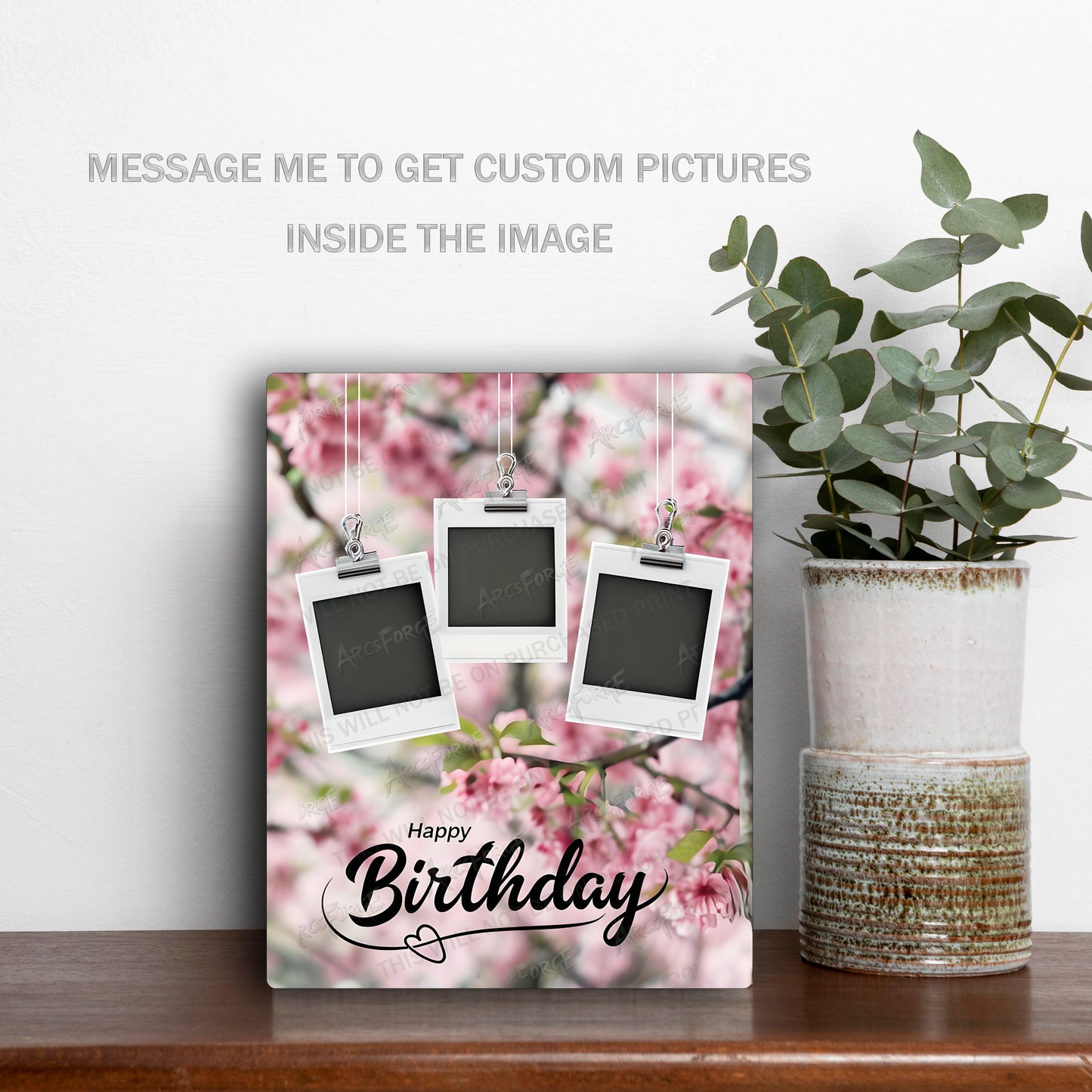 Happy Birthday - Upload your own images into the picture
