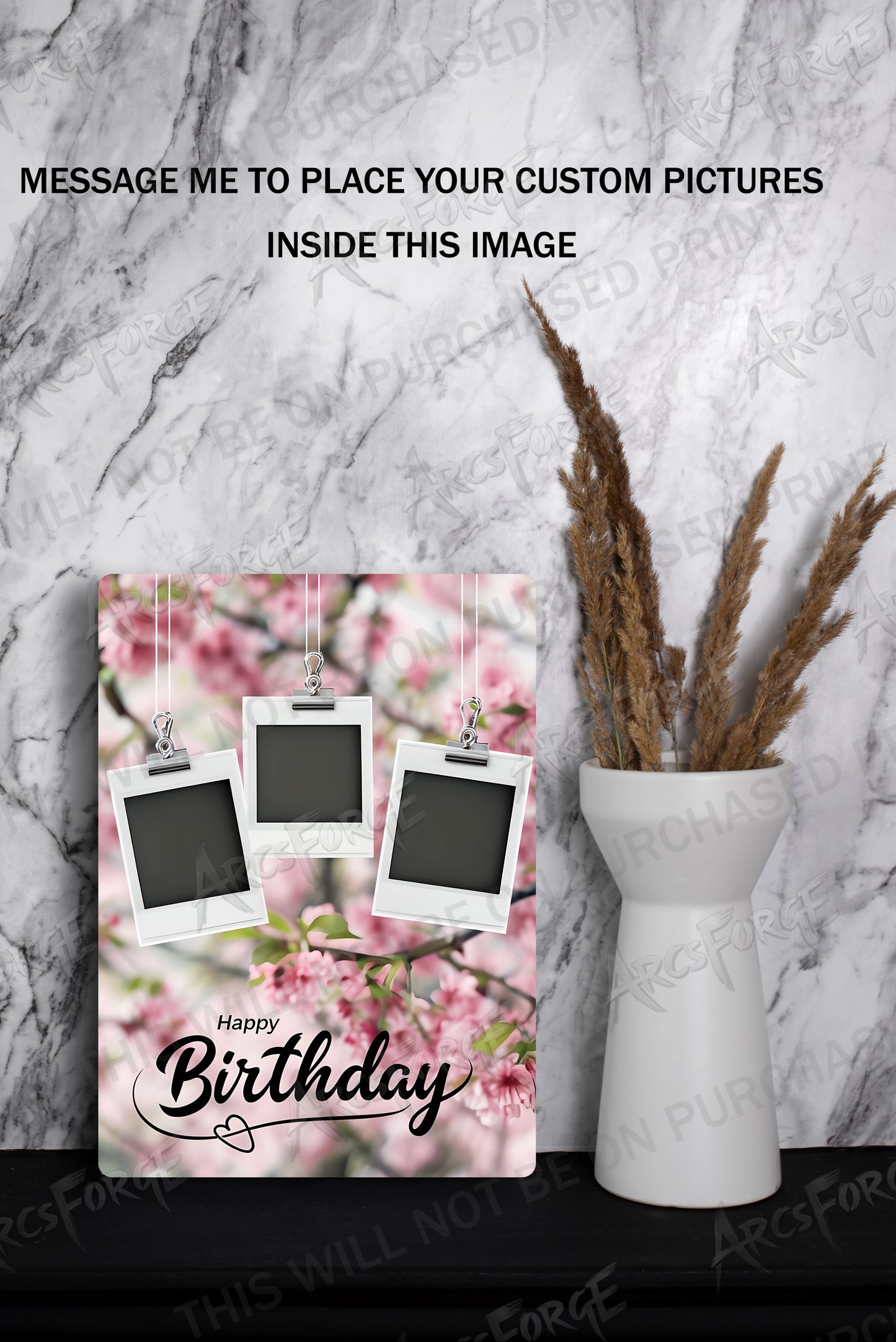 Happy Birthday - Upload your own images into the picture