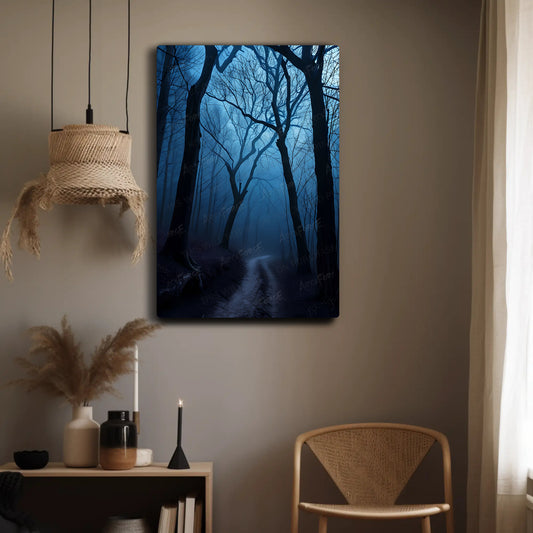 Mystical Dark Forest HD Metal Print Darkness Nature Landscape Wall Art 12x18