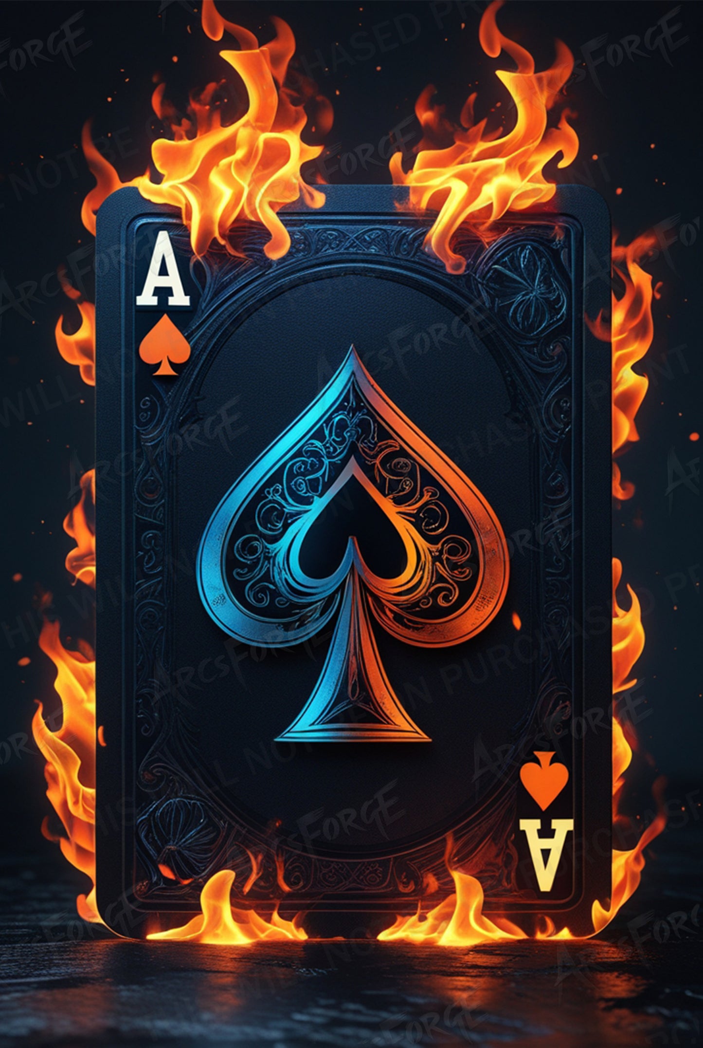 Fire Ace of Spades