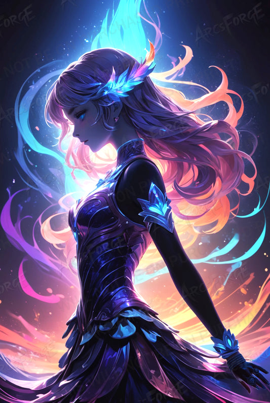 Grace in Motion – Dance Girl Anime Metal Poster
