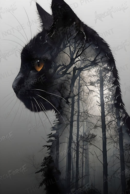 Forest Black Cat