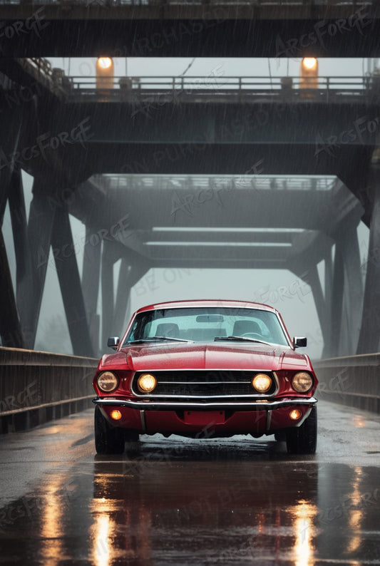 Mustang Car on Bridge