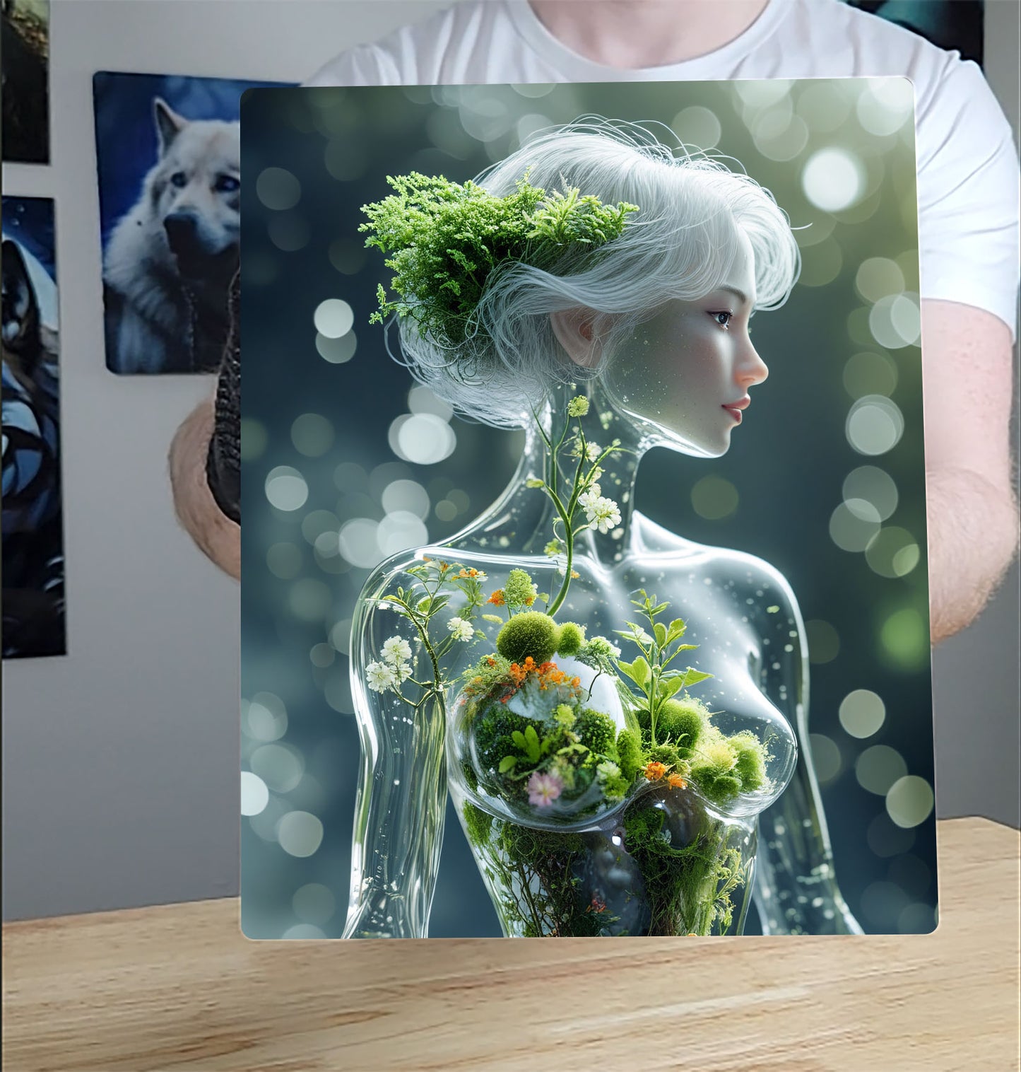 Glass Woman Tree Model