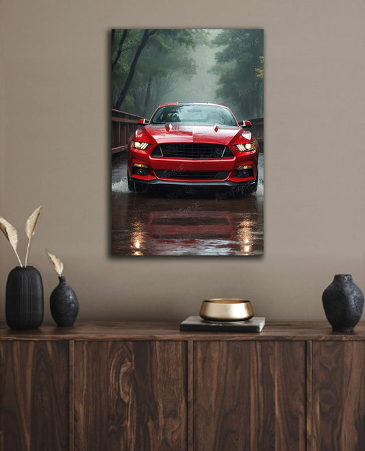 Mustang in the Rain